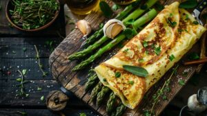 Délice printanier : Crêpes aux asperges