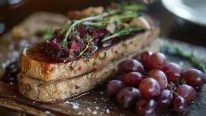 Foie gras de canard aux raisins et chutney de quetches : une recette facile