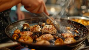 Poussin aux morilles et asperges blanches : recette facile
