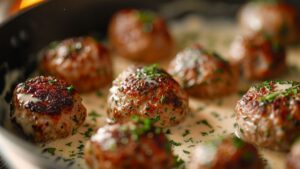 Recette: Boulettes de viande à la sauce blanche